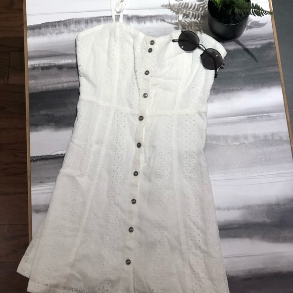 white eyelet sundress